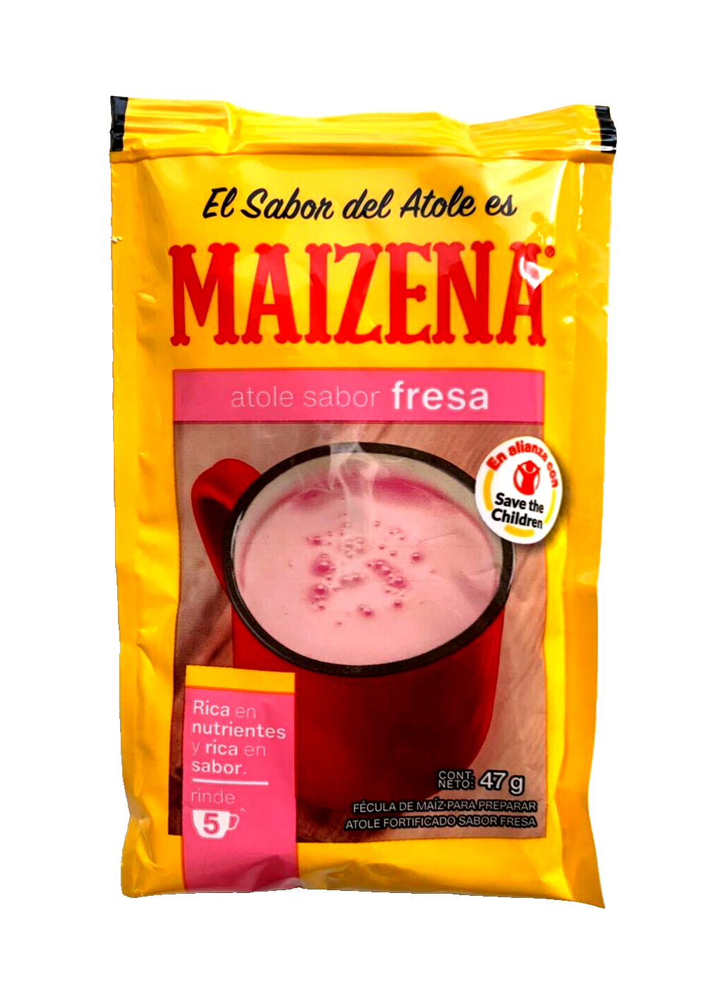 6-Pk Maizena Strawberry flavored corn beverage / Maizena Fresa 47gr/1.6oz