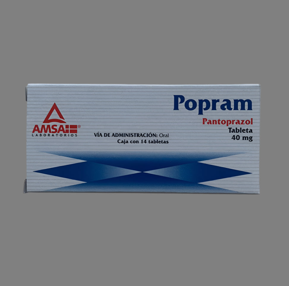 Popram Pantoprazole 40mg 14 tablets