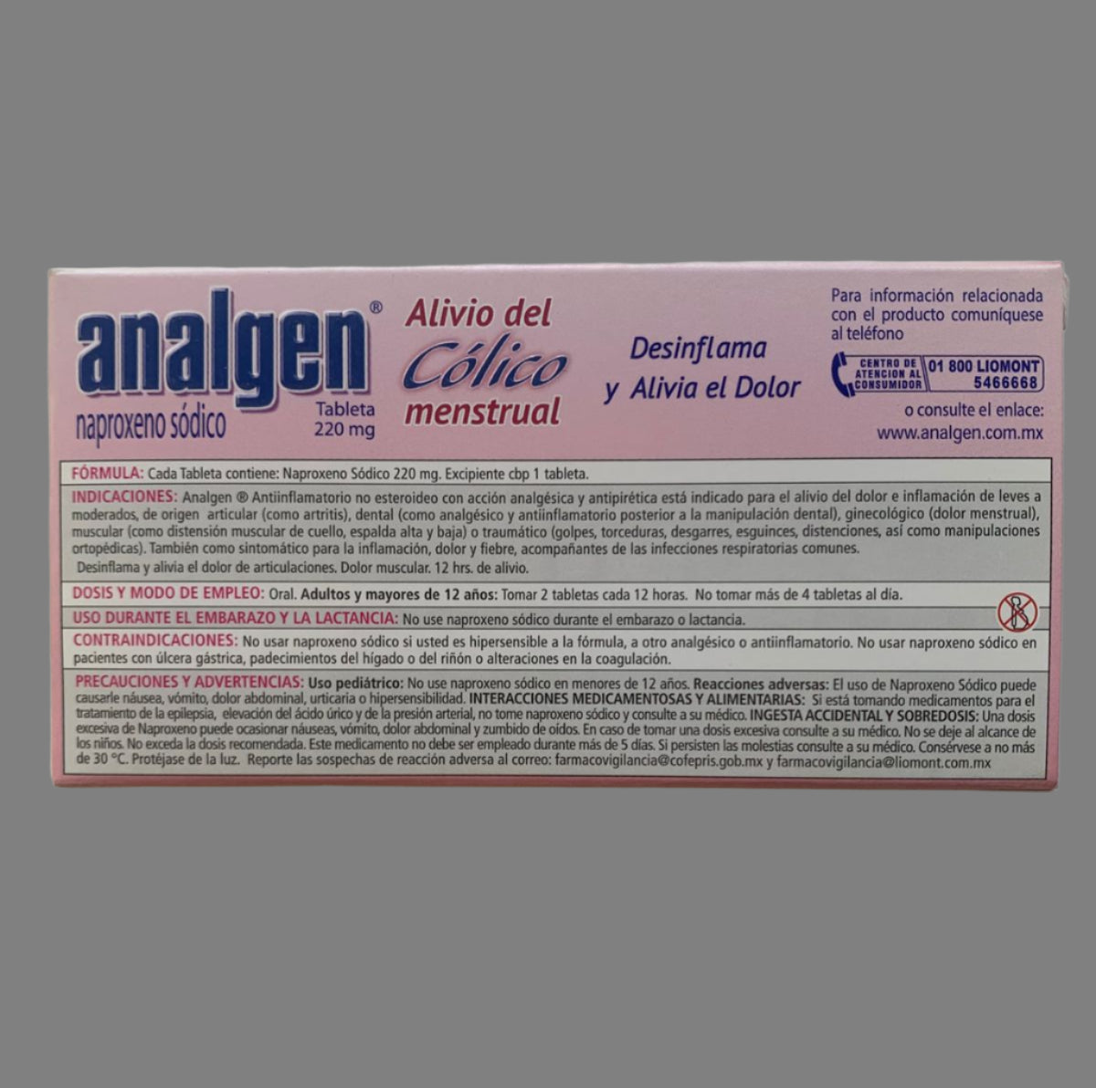 Analgen Naproxen 10 tablets 220mg