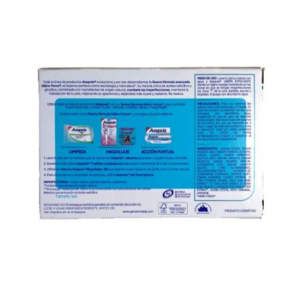 Asepxia Exfoliante Jabón en Barra – Blackhead Control Exfoliating Bar Soap 100g | Made in Mexico