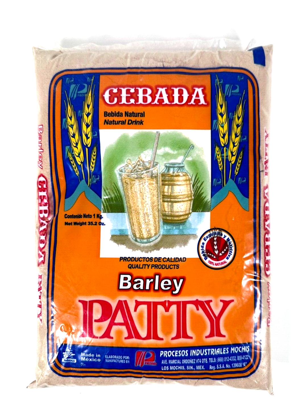 Barley Drink Mix Patty Cebada 1Kg/35.2 Oz