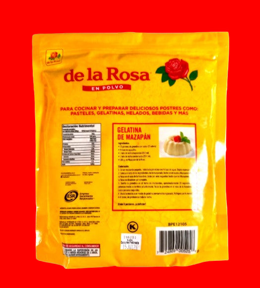 De la Rosa gelatin powder package on a white background