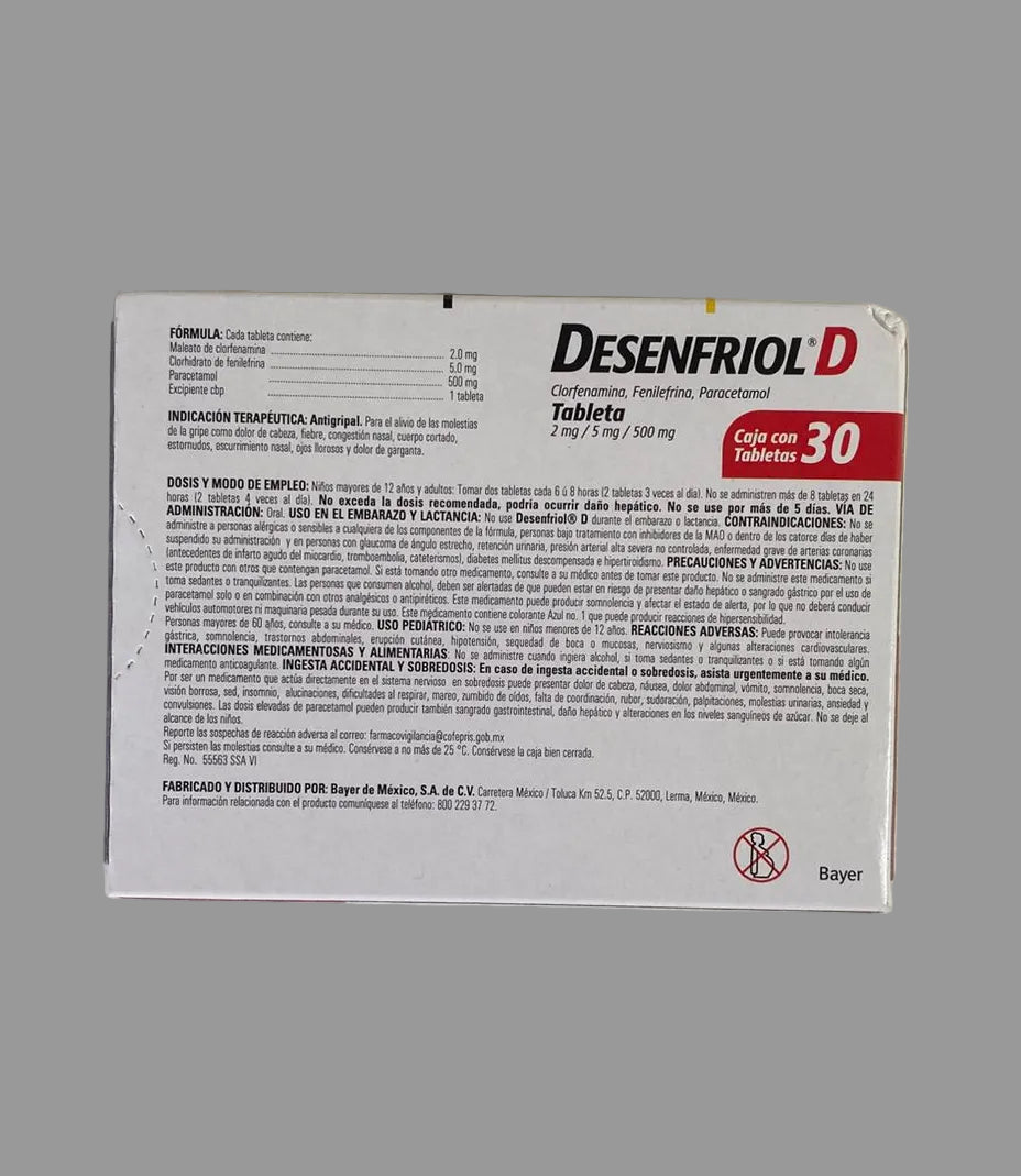 Desenfriol D Anti-Flu 30 Tablets