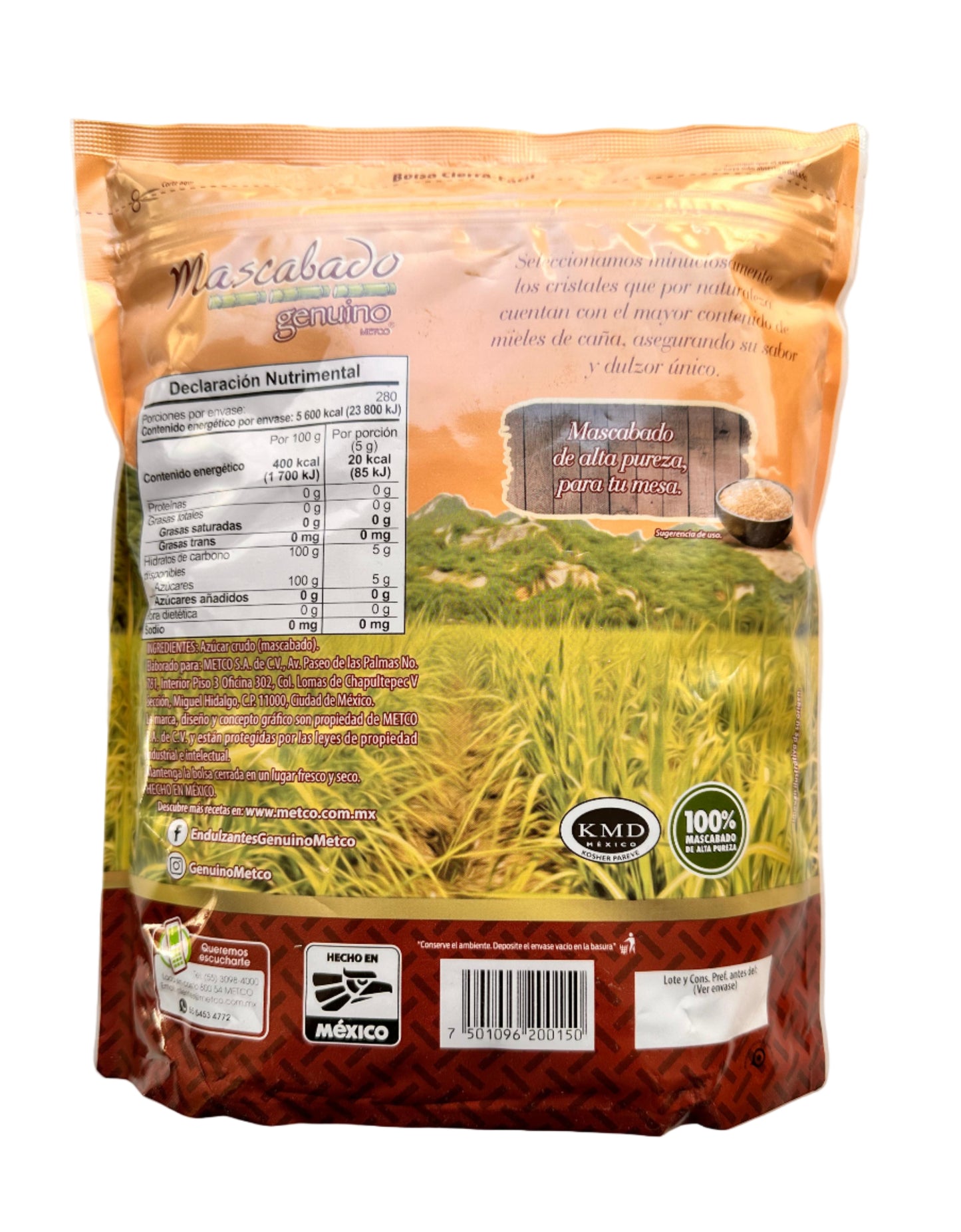 Metco Unrefined Dark Brown Sugar. 1.4Kg/3.08lbs