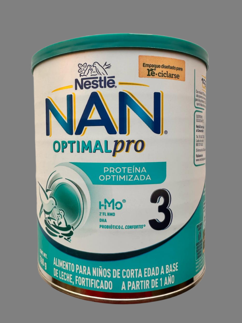 NESTLE NAN OPTIMAL PRO 3 Baby Formula w/probiotics & iron 1yr &up 760gr /26.8oz