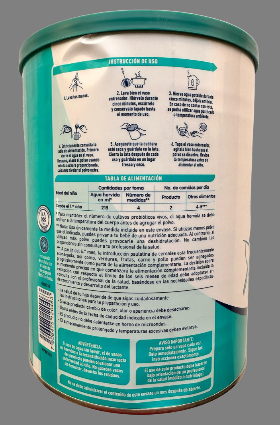 NESTLE NAN OPTIMAL PRO 3 Baby Formula w/probiotics & iron 1yr &up 2kg/70.54oz