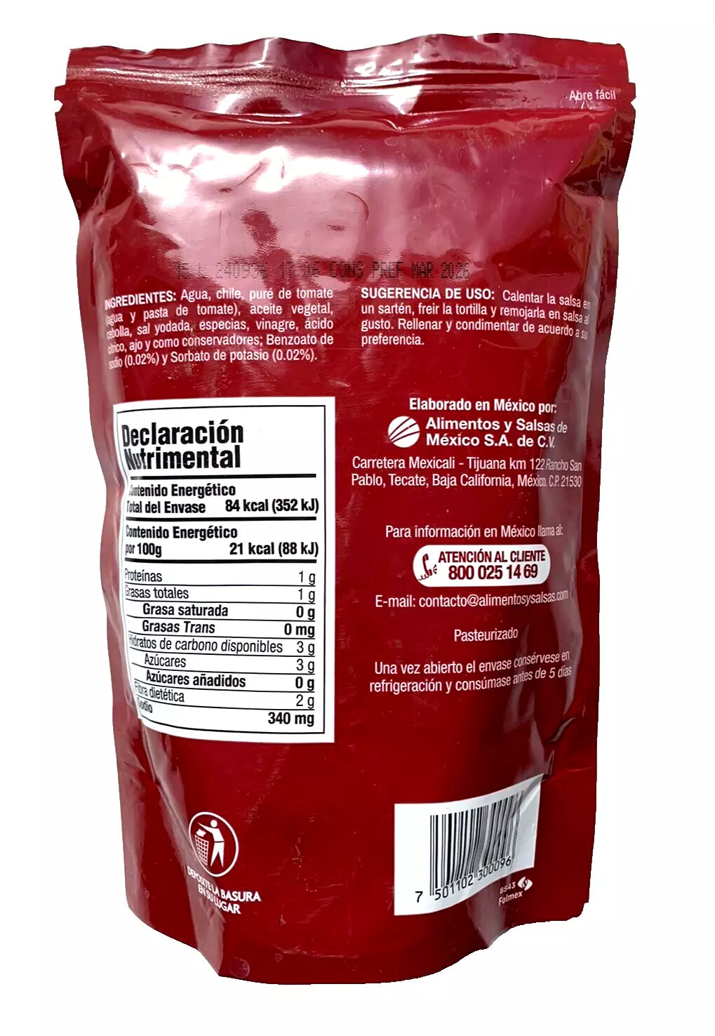 6-Pk Nana Mary Red Enchilada Sauce / Salsa Roja Nana Mary P/Enchiladas 400g/14.10oz