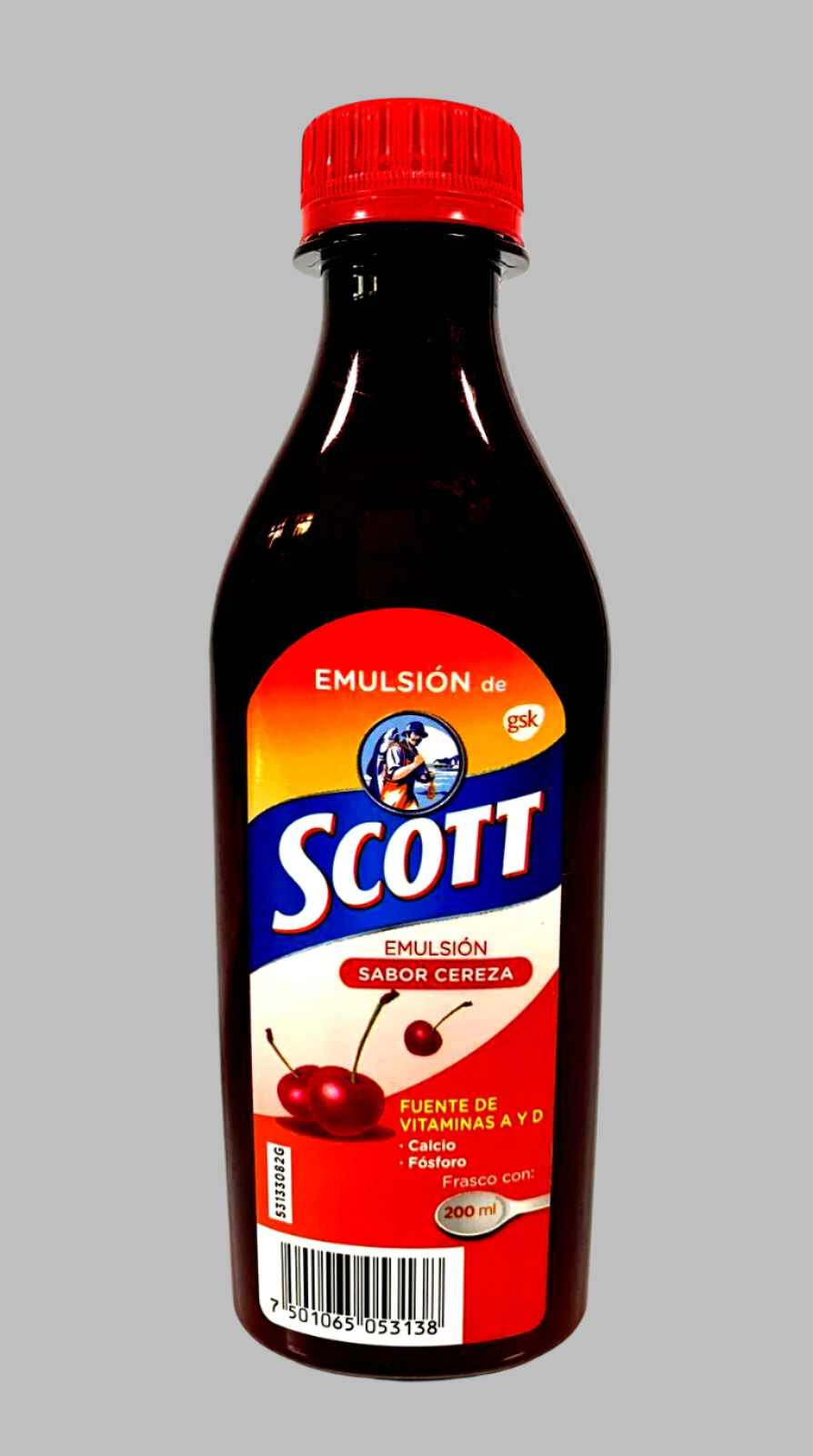SCOTT Emulsion Cherry Flavor Vitamins A&D 200ml /6.76 oz