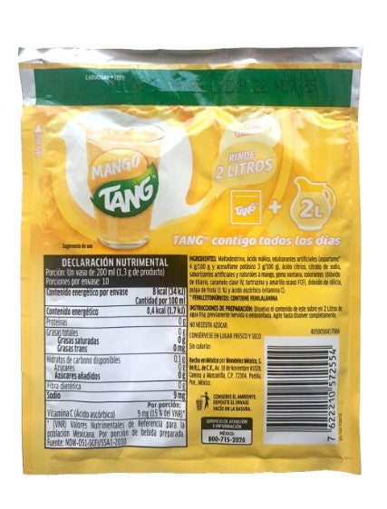 12-Pk TANG Mango Flavored Powdered Drink Mix 13g/.45oz