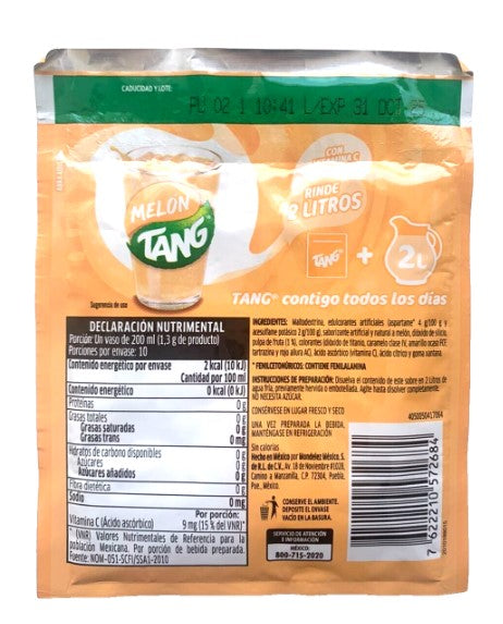 12-Pk Tang Melon Flavored Powdered drink mix 13g/.45oz