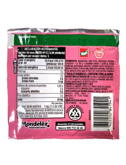 12Pk-Tang Fresa Strawberry Drink Mix | 11g Sachet | No Sugar | Vitamin C | Mexican Import