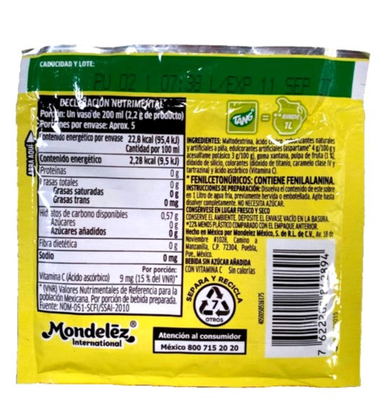 12-Pk Tang Piña Pineapple Drink Mix — 11g Packet | Imported from Mexico