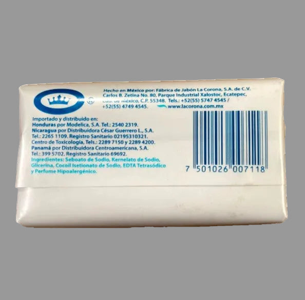"Tersso bar soap ingredients and La Corona manufacturer info — imported from Mexico"