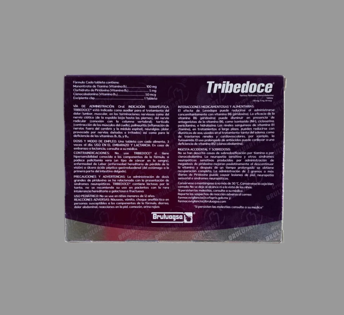 2-PK Tribedoce Thiamin, Pyridoxine and Cyanocobalamin 100mg, 5mg, 50mcg 30 tablets