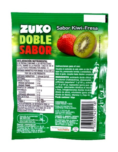 12-Pk ZUKO DOBLE Kiwi-Strawberry Drink Mix 13g/.45oz