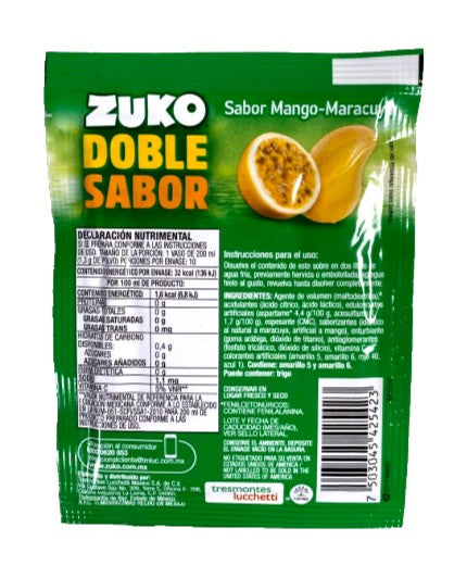 12-Pk ZUKO DOBLE Mango/Maracuya 13g/.45oz
