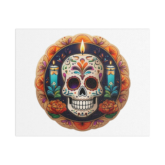 Canvas Print - Day of The Dead Candle for your Altars