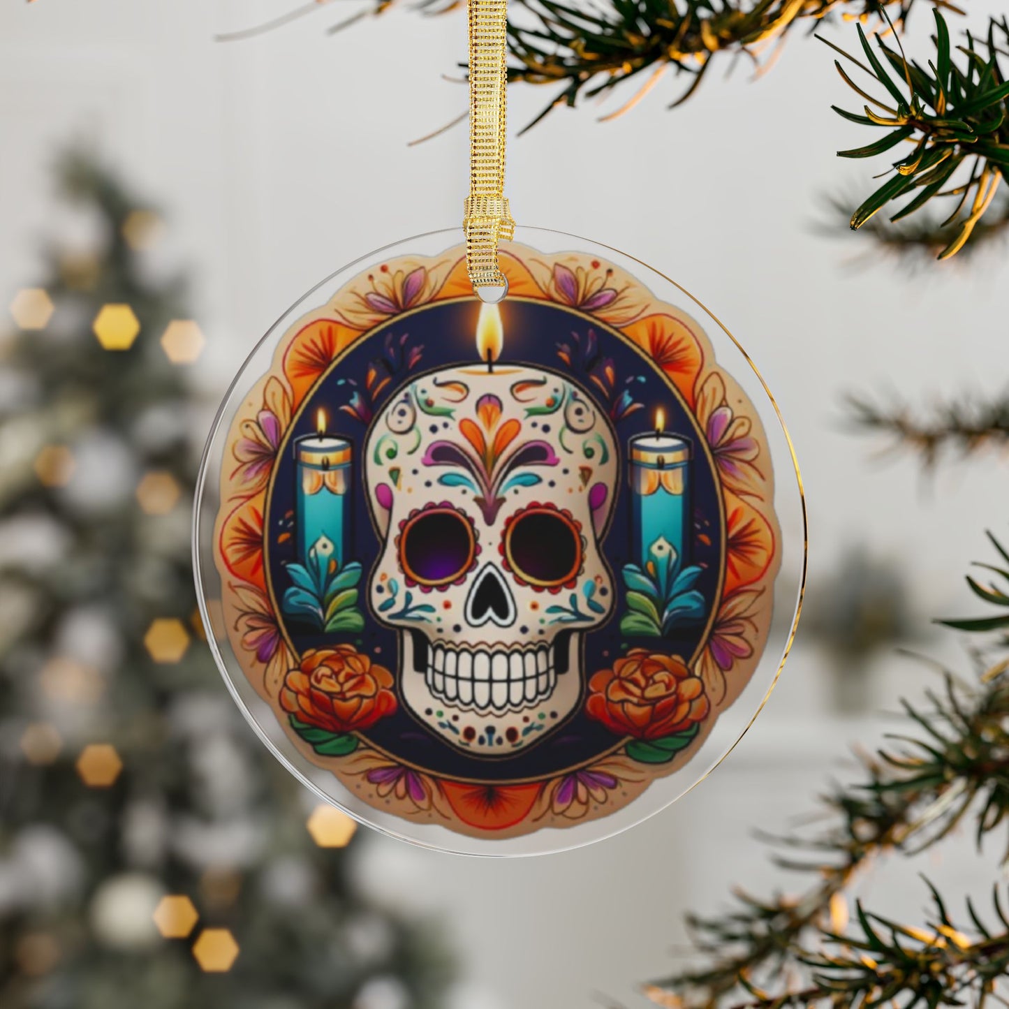 Dia de Muertos Acrylic Ornament