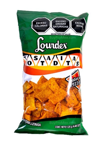 8-Pk Lourdes Tostaditas Sabor Pizza/Lourdes Pizza Flavored 125g/4.40oz