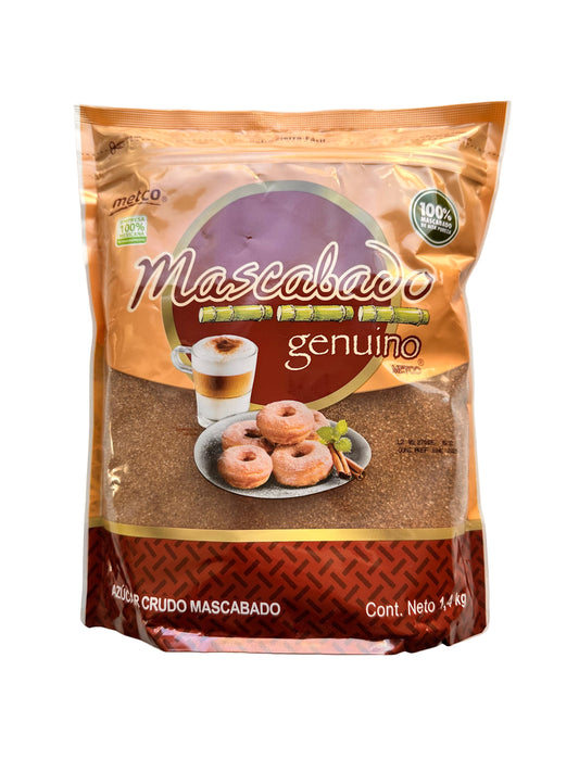 Package of Mascarabeo genuine dark rum on a white background