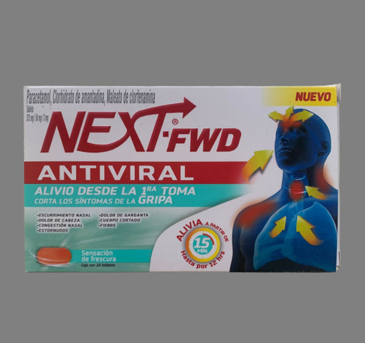 Next FWD Anti-Viral Flu Relief 24 tablets 375mg/50mg/3mg