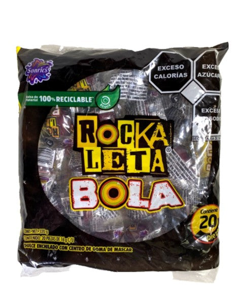 2-Pk Sonric's Rockaleta Bola 20 Pcs 320g/11.28oz