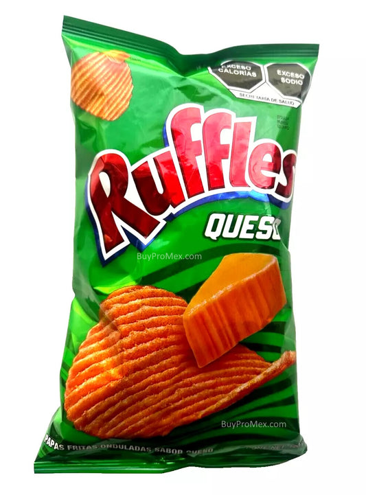 6-Pk Ruffles Queso/ Mexican Ruffles Cheese Potato Chips Sabritas 120gr/4.23oz