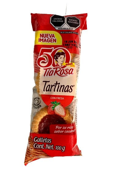 6-Pk Tia Rosa Tartinas Strawberry Filled Tarts 100gr
