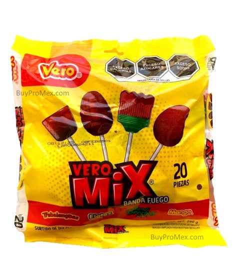 2-Pk Vero Assorted Spicy Lollipops 20Pcs 290g/21.86oz