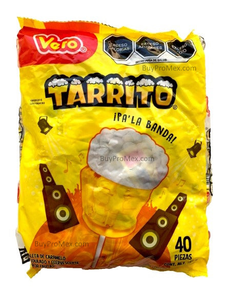 Vero Tarrito Fruit Lollipops 40pzs 560g/21.86oz