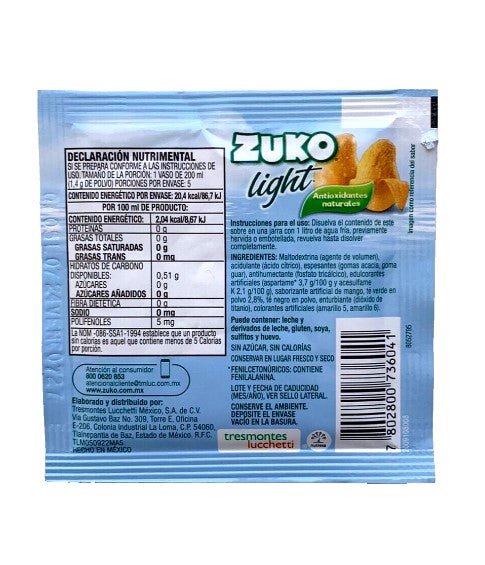 12-Pk Zuko Light Mango 7g/.24oz