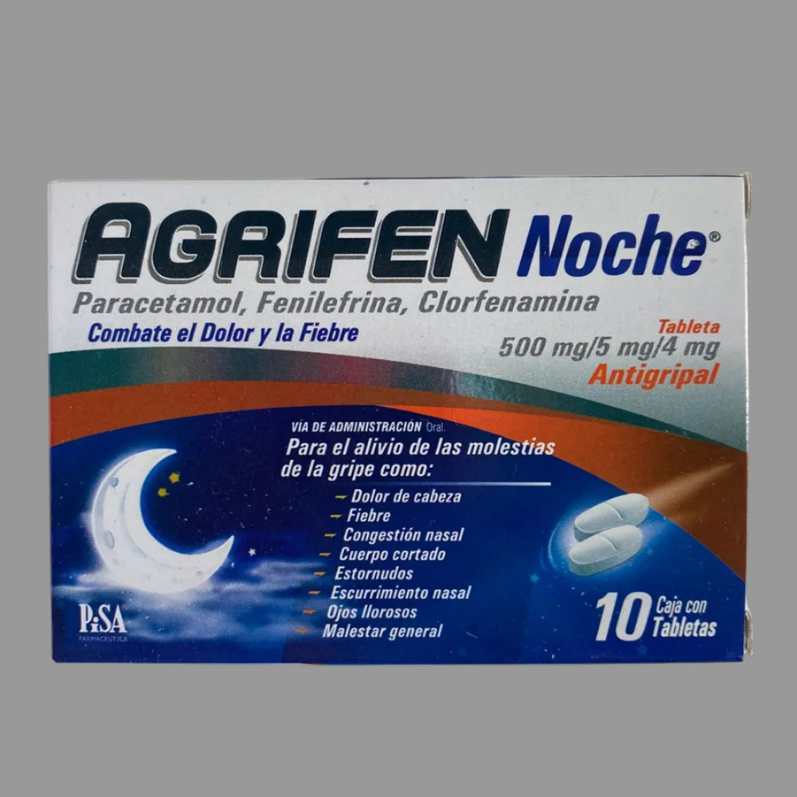 Agrifen Noche medication packaging on a white background