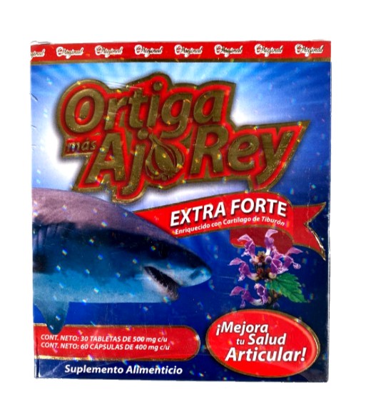Ortiga + Ajo Rey 30 Tablets/ 60 Capsules 500mg/400mg