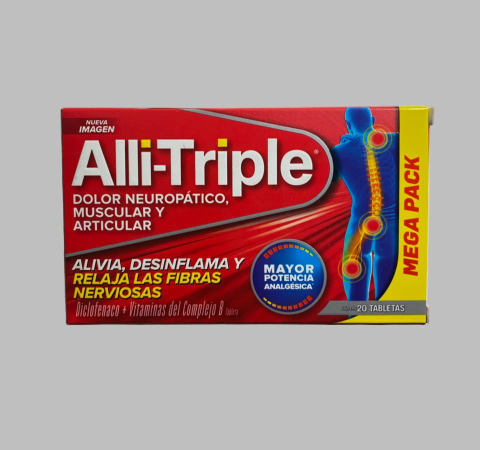 Alli-Triple Diclofenac Anti-Inflammatory 20 Tablets
