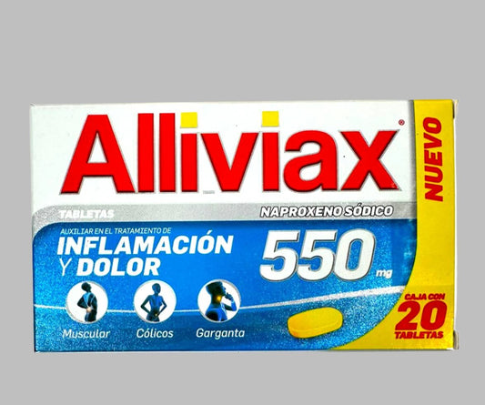 ALLiviax Pain & Inflamation (Naproxen Sodium) 20 tab/550mg