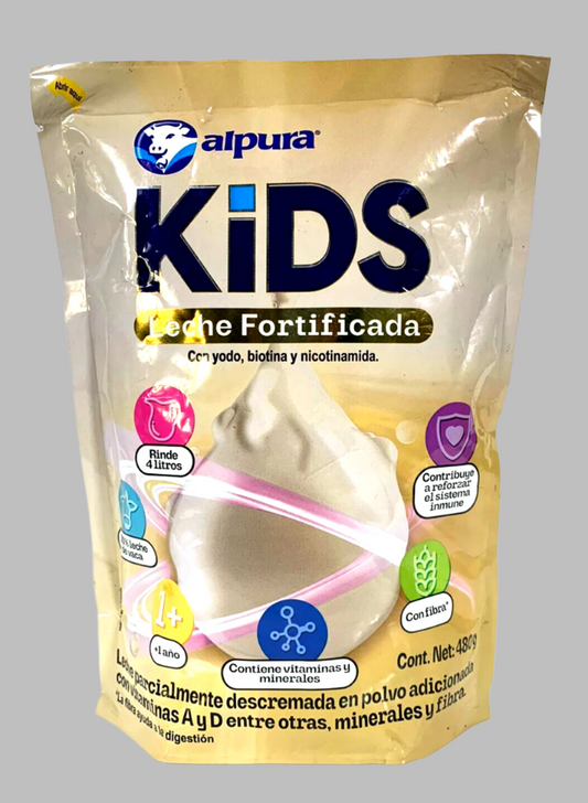 2-Pk Alpura Kids Leche Fortificada/Alpura KIDS Fortified Milk 480g/16.93oz