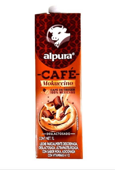 2-Pk ALPURA Cafe Mokaccino Deslactosado/Non Lactose 1L