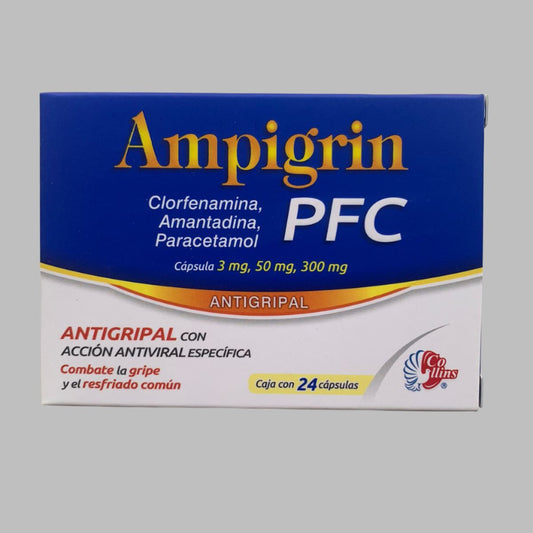 Ampigrin PFC (Chlorpheniramine,Amantadine, Paracetamol) 24 tablets