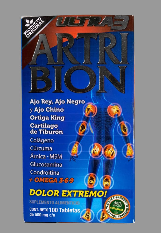 Box of Ultra Arti Bion on a white background