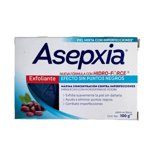 Asepxia Exfoliante Jabón en Barra – Blackhead Control Exfoliating Bar Soap 100g | Made in Mexico