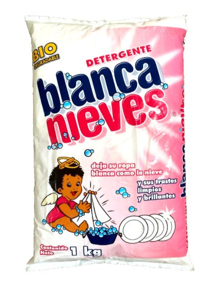 Authentic Mexican BLANCA NIEVES Detergent Biodegradable 1kg/ 2.2lbs