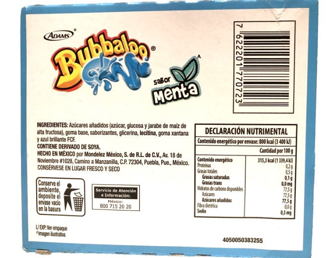 2-Pk Bubbaloo Gum Strawberry & Mint / Bubbaloo Chicle Sabores  255gr/8.99oz