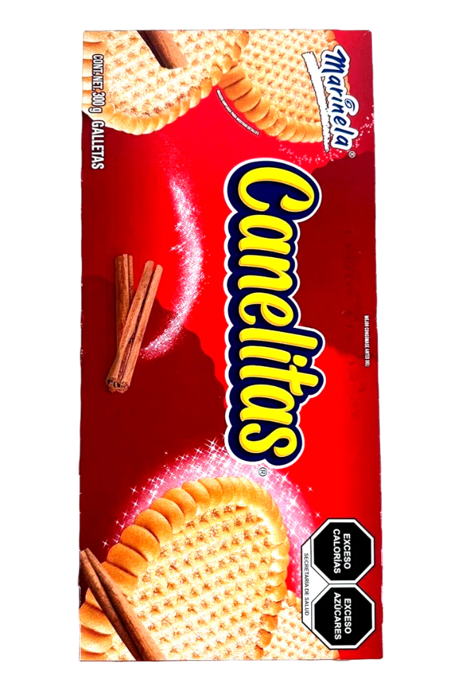 3-Pks Marinela Cinnamon Cookies / Canelitas Marinela 300gr/10.5oz each.