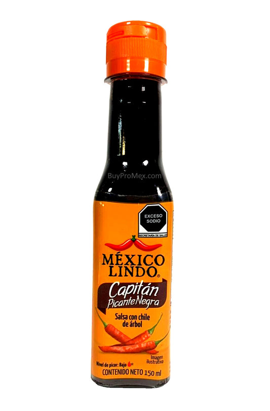 5-Pk Mexico Lindo Captain Gourmet Hot Sauce / Capitan Gourmet Salsa. 150ml/5oz