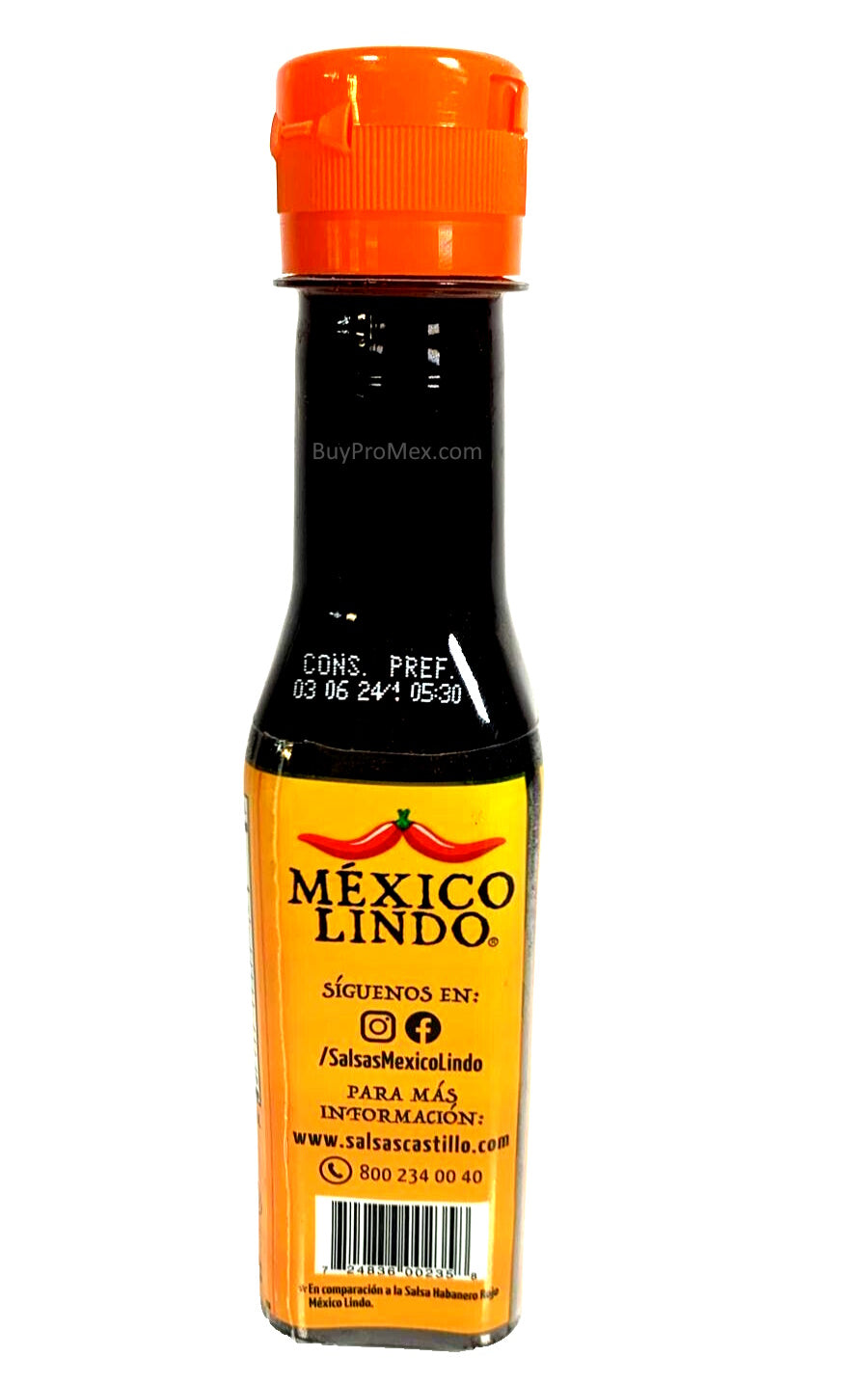 5-Pk Mexico Lindo Captain Gourmet Hot Sauce / Capitan Gourmet Salsa. 150ml/5oz