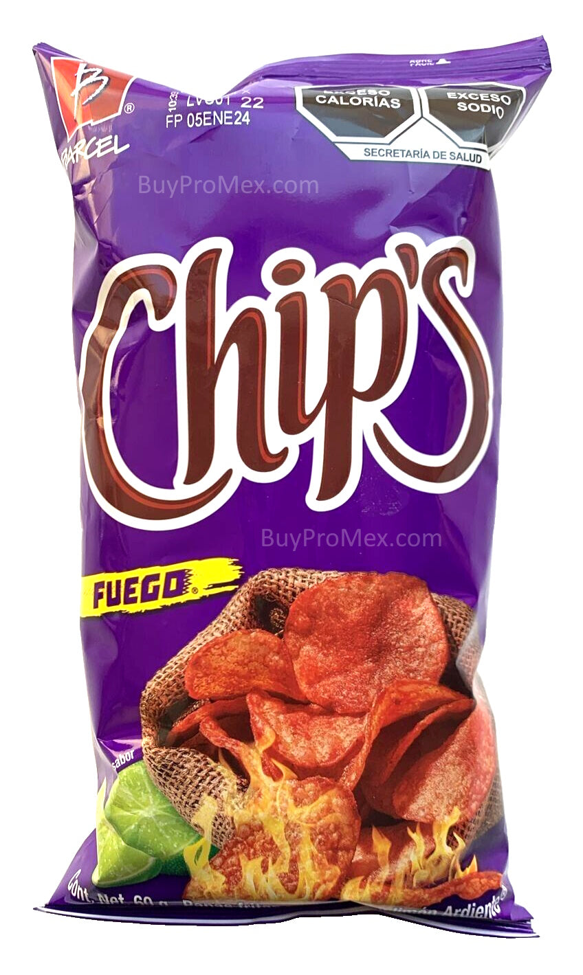 6-Pk Barcel Chip’s Fuego Potato Chips / Fuego Barcel 60gr/2.12oz ...