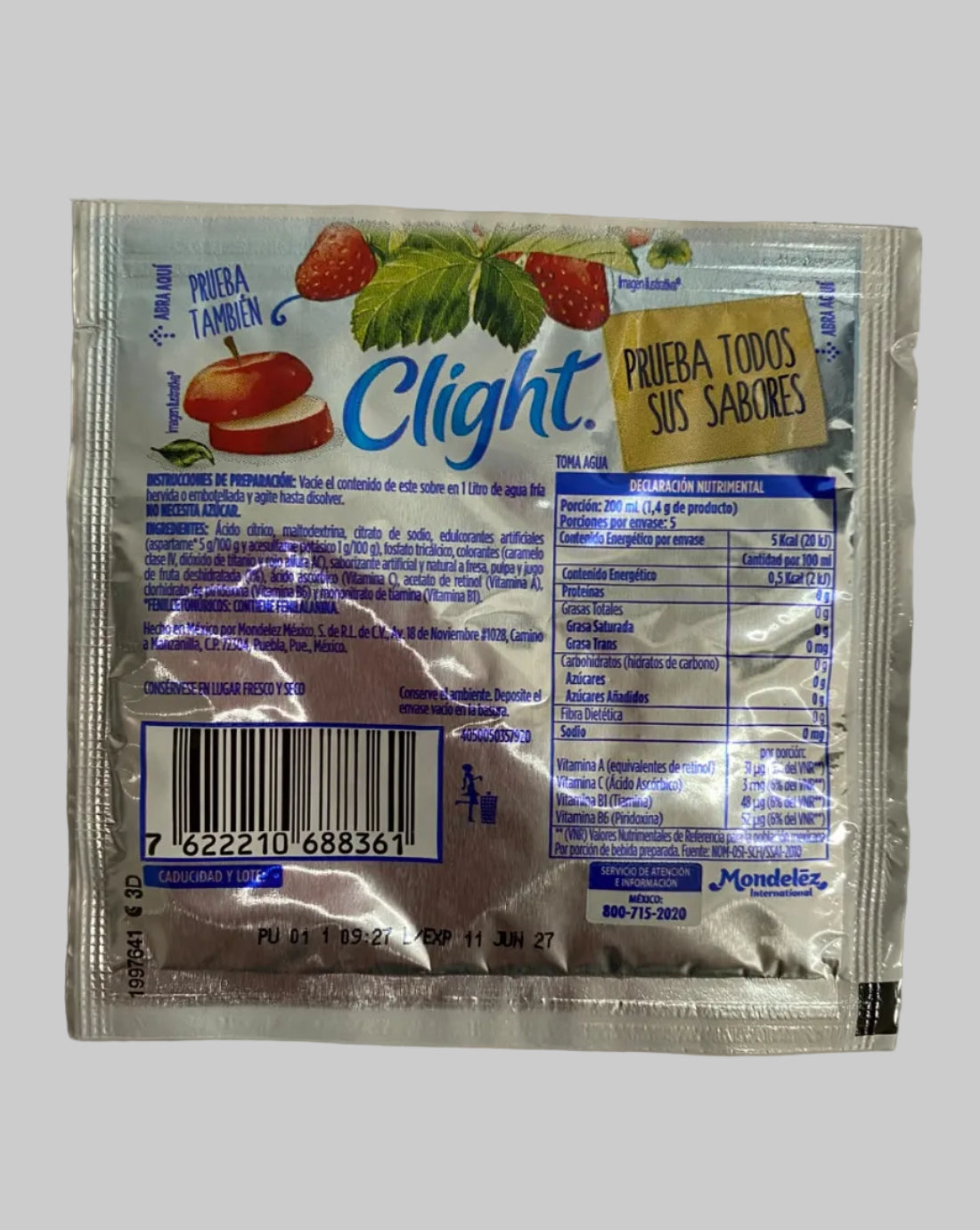 12-Pk Clight Strawberry Drink Mix 7g/.24oz