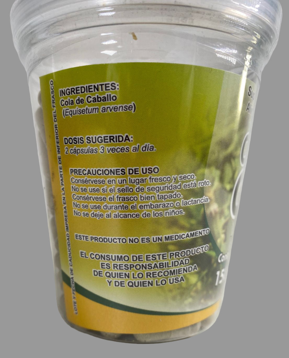 Cola de Caballo (Horsetail, Equisetum arvense) 150 Capsules of 400mg