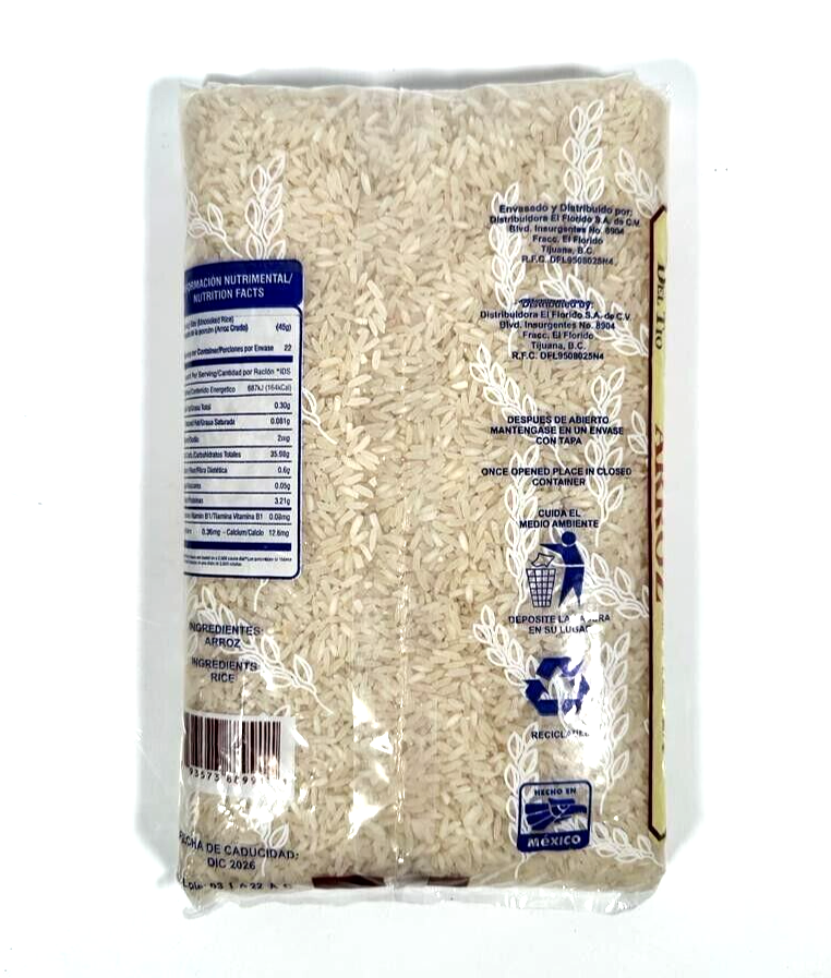 3-Pk Del Rancho Del Tio White Rice/ Arroz Del Rancho del Tio 907g/1.99 lbs