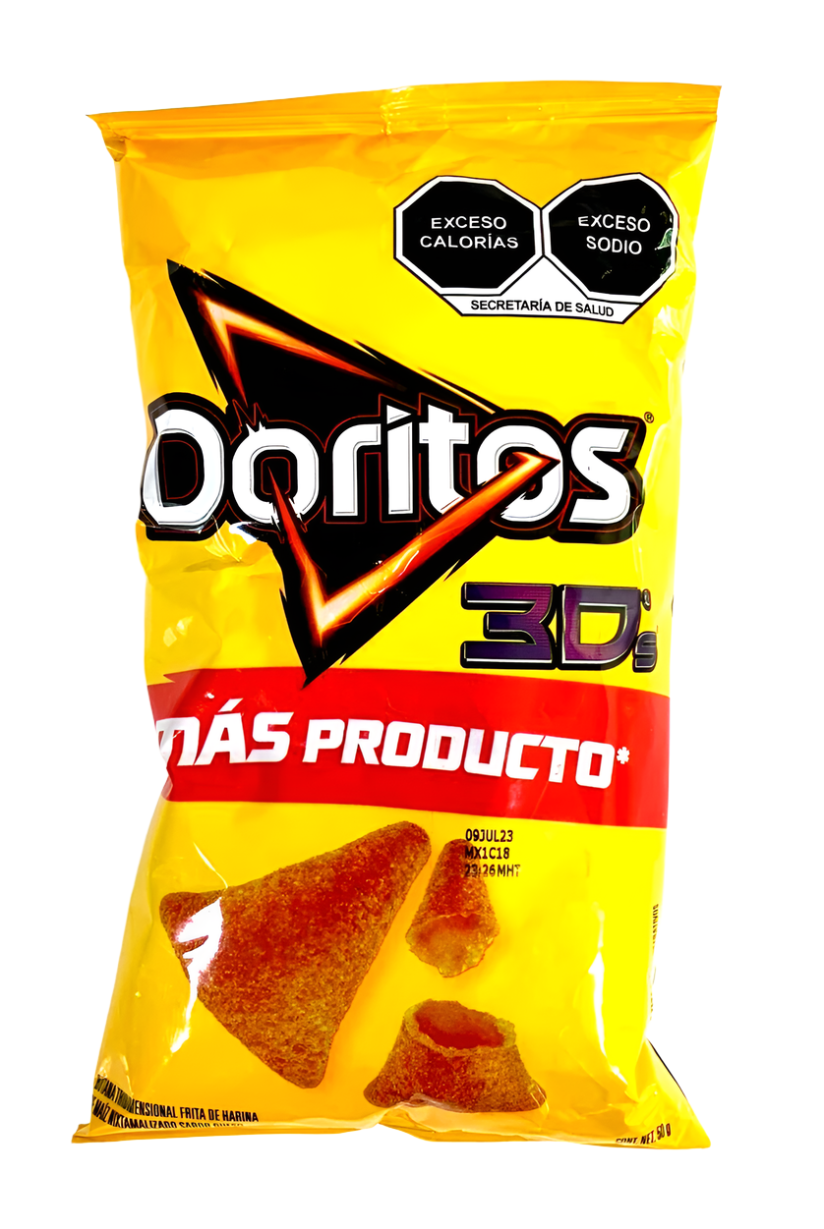 6-Pk Doritos 3D's Queso/Cheese 50g/1.76oz